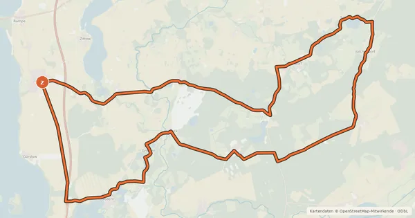 Kartenübersicht der Radroute Tour 33