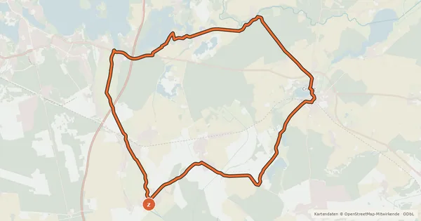 Kartenübersicht der Radroute Tour 34
