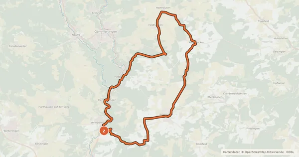 Kartenübersicht der Radroute Tour 6 - Alb-Lauchert-Tour