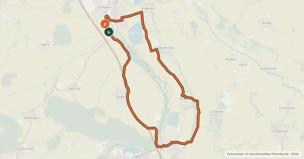Kartenübersicht der Radroute Tour 6 - Schladen - Mühlentour