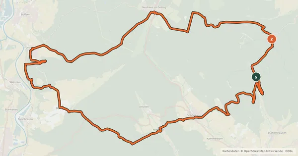 Kartenübersicht der Radroute Tour 8 Tour de Kultur