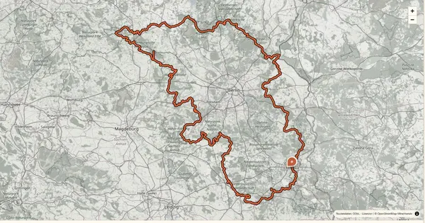 Kartenübersicht der Tour Brandenburg