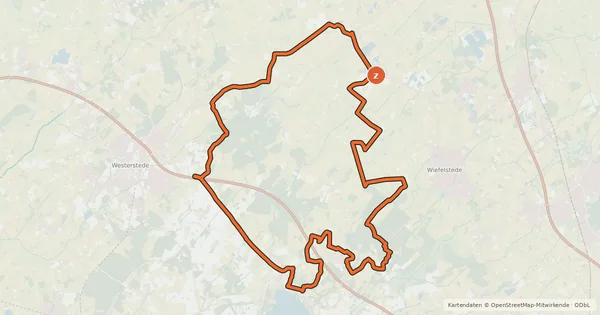 Kartenübersicht der Radroute Tour de Flur Ammerland