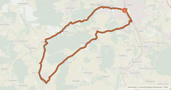 Kartenübersicht der Radroute Tour der Fachwerkromantik