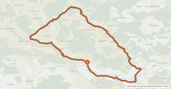 Kartenübersicht der Radroute Tour der Sinne