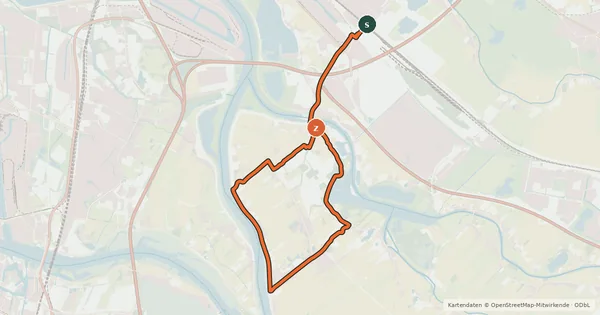 Kartenübersicht der Radroute Tour hinter den Deichen