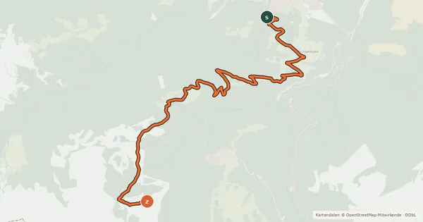 Kartenübersicht der Radroute Tour "Madritsche"
