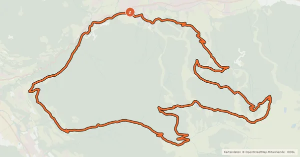 Kartenübersicht der Radroute Tour um den Kolmnock | nock/bike Tour 08
