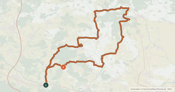 Kartenübersicht der Radroute Tour zwischen Jagst und Romantischer Straße