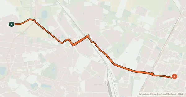 Kartenübersicht der Radroute TR6 - Marzahn-Tegel