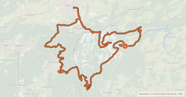 Kartenübersicht der Radroute Trailtour