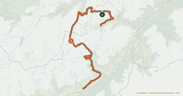Kartenübersicht der Radroute Trans-Altarezia Bike - Etappe 1