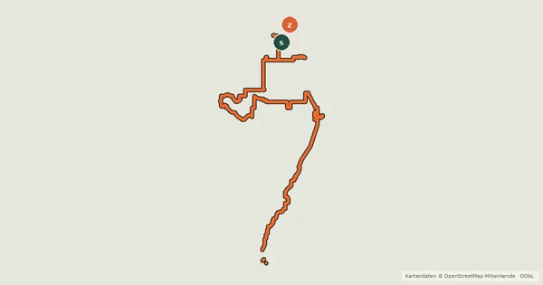 Kartenübersicht der Radroute Trans Canada Trail (Edmonton to Red Deer)