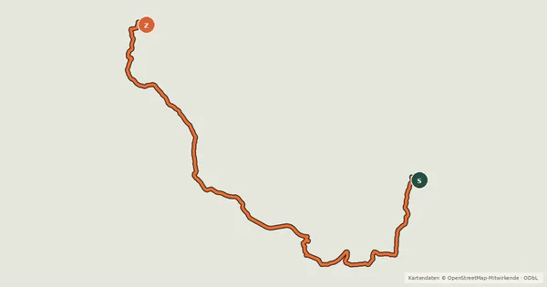Kartenübersicht der Radroute Trans Canada Trail (Elko to Wardner)