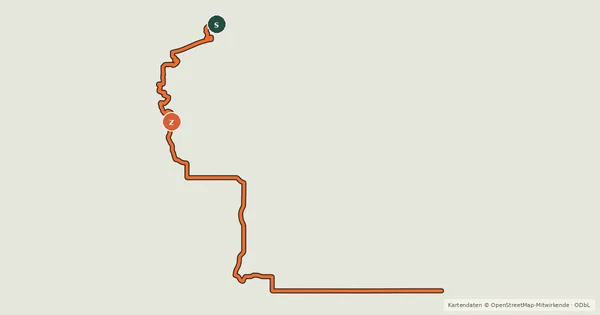 Kartenübersicht der Radroute Trans Canada Trail (Regina to Lumsden)