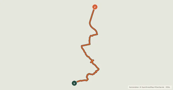 Kartenübersicht der Radroute Trans Canada Trail - Tillsonburg
