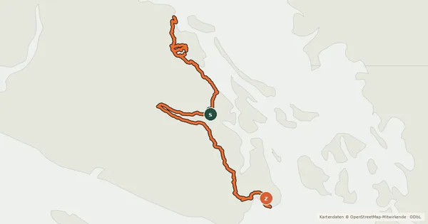 Kartenübersicht der Radroute Trans-Canada Trail (Vancouver Island)
