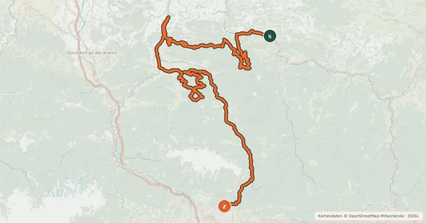 Kartenübersicht der Radroute Trans Nationalpark