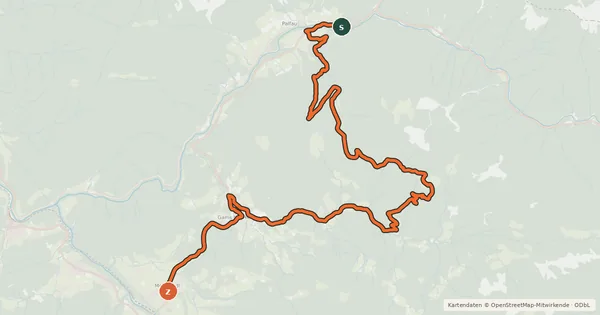 Kartenübersicht der Radroute Trans Nationalpark - Etappe 5