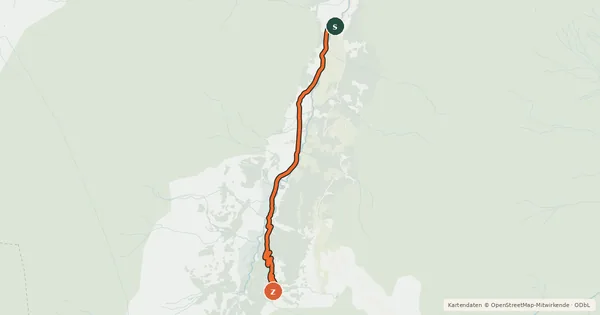 Kartenübersicht der Radroute Trauneralm