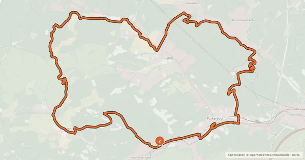 Kartenübersicht der Radroute Troppbergstrecke 1