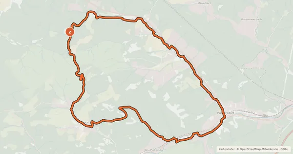 Kartenübersicht der Radroute Troppbergstrecke 2