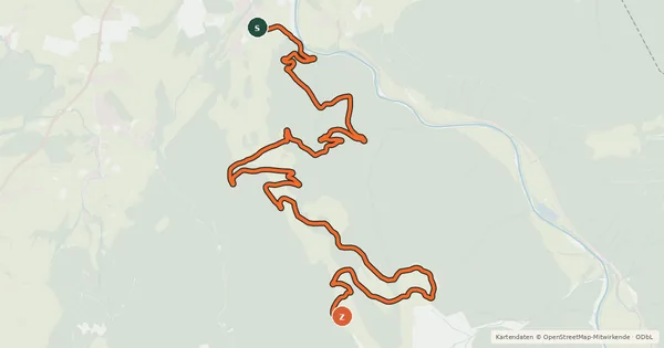 Kartenübersicht der Radroute Unterberg