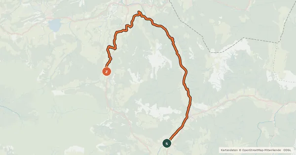 Kartenübersicht der Radroute Unterbergrunde