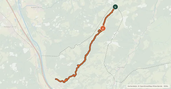 Kartenübersicht der Radroute Unterwiesenalm-Tour