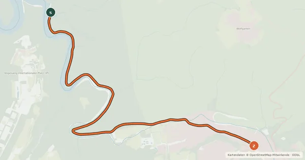 Kartenübersicht der Radroute Urfttalsperre (08) - Gemünd (62)