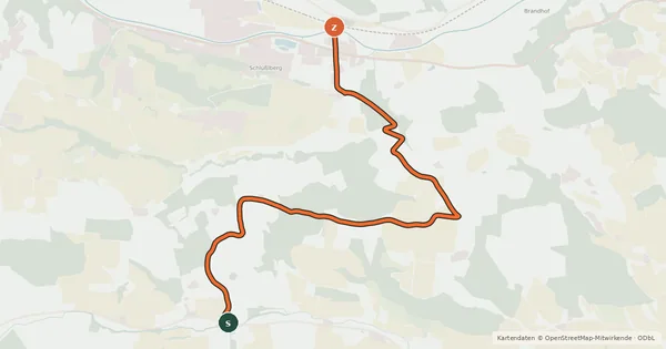 Kartenübersicht der Radroute V7, Innbachtal-Radweg