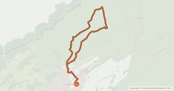 Kartenübersicht der Radroute Valanvron Tour