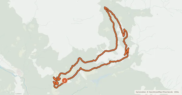 Kartenübersicht der Radroute Valle Malvaglia Bike