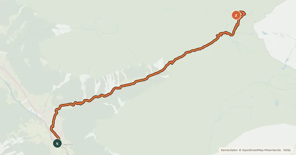 Kartenübersicht der Radroute Valschaviel Tour