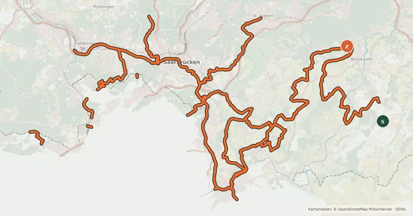 Kartenübersicht der Radroute Velo visavis Transversales