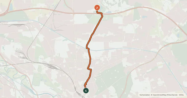 Kartenübersicht der Radroute Veloroute 2 - Radschnellweg Hannover-Langenhagen