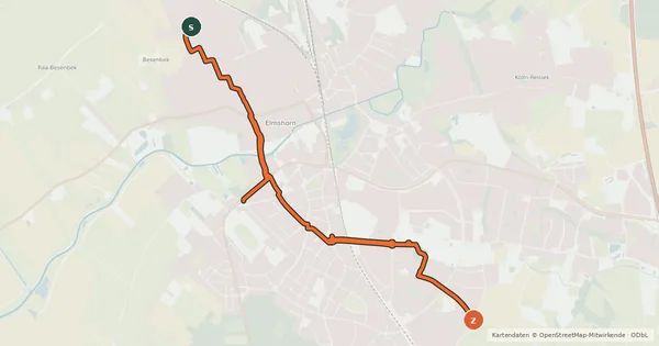 Kartenübersicht der Radroute Veloroute 5