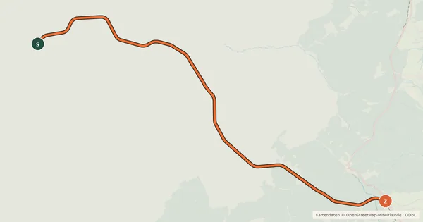 Kartenübersicht der Radroute Vennquerbahnradweg