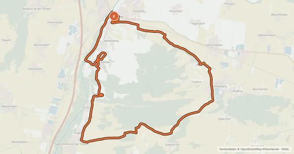 Kartenübersicht der Radroute Venusberg-Tour