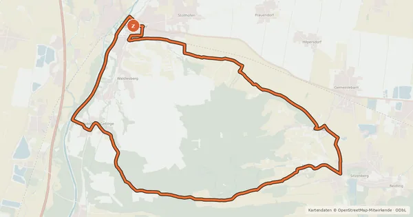 Kartenübersicht der Radroute Venusberg-Tour Oschneida
