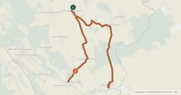 Kartenübersicht der Radroute Verbindungsradweg (B40-B43)