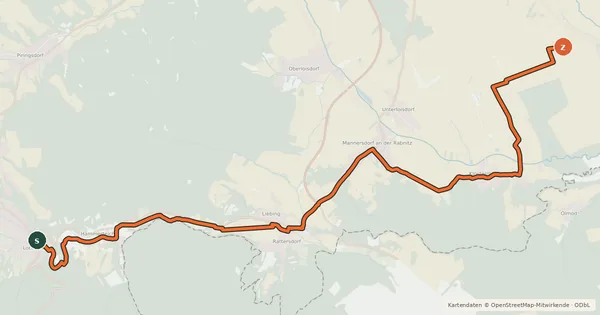 Kartenübersicht der Radroute Verbindungsradweg (B43-B41)