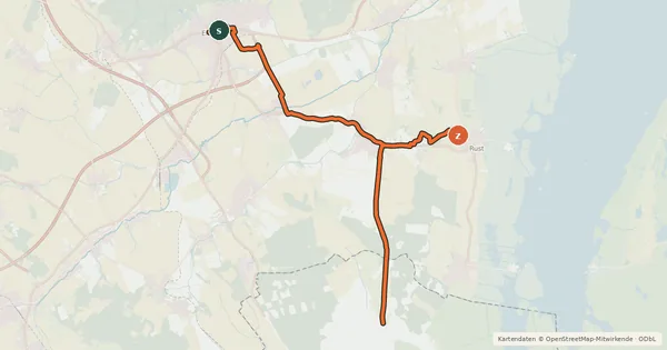 Kartenübersicht der Radroute Verbindungsradweg Eisenstadt - Sopron