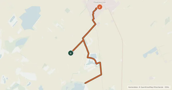 Kartenübersicht der Radroute Verbindungsradweg St. Martins Therme (B28)