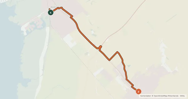 Kartenübersicht der Radroute Verbindungsradweg Weiden - Gols (B25)