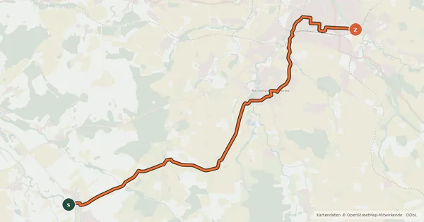 Kartenübersicht der Radroute Verbindungsweg Römerweg - Antiesenweg