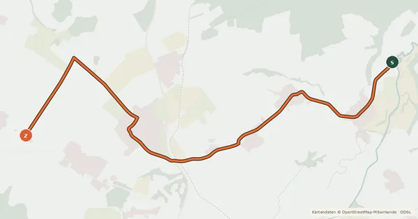 Kartenübersicht der Radroute Verbindungsweg Tarockradweg Eggenberg - Hipping