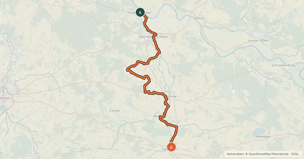 Kartenübersicht der Radroute Vier-Länder-Grenzradweg