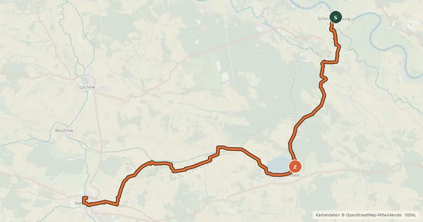 Kartenübersicht der Radroute Vier-Länder-Grenzradweg