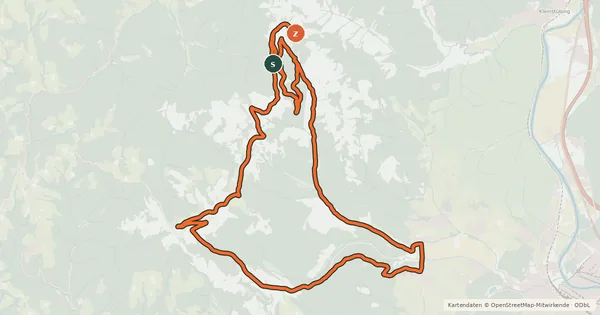 Kartenübersicht der Radroute Vier Tausender MTB Runde